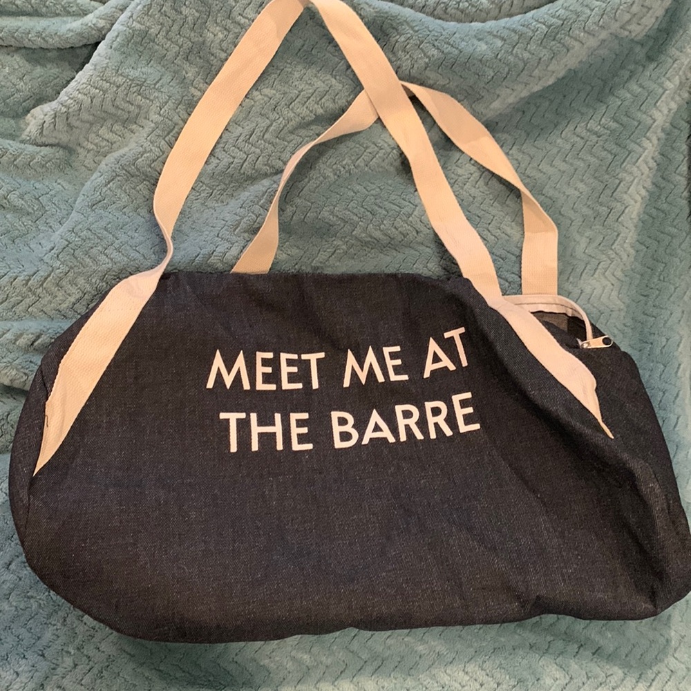 Private Party Denim Gym Bag with zipper